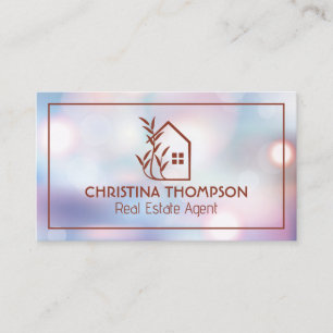 Carte De Visite Logo Maison Feuilles Boke