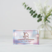 Carte De Visite Logo Maison Feuilles | Boke (Debout devant)
