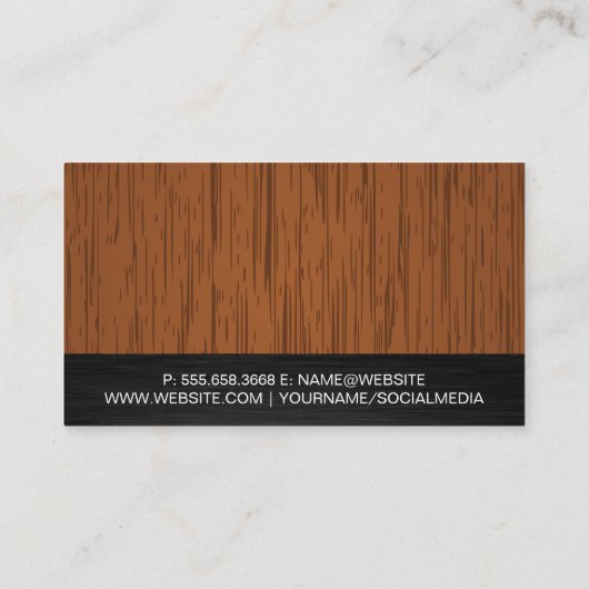 Carte De Visite Logo Maisons | Bois (Dos)