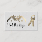 Carte De Visite Logo Maisons Métalliques Or | Touches (Devant)