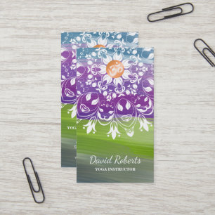 Carte De Visite LOGO MANDALA AÉROGraphe PERSONNALISÉ PROFESSEUR DE