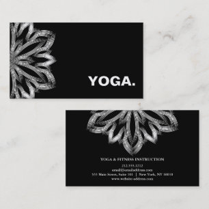 CARTE DE VISITE LOGO MANDALA ENSEIGNANT YOGA SUR MESURE