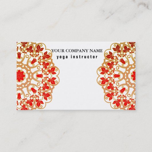 CARTE DE VISITE LOGO MANDALA PERSONNALISÉ ENTREPRISE DE PROFESSEUR (Devant)