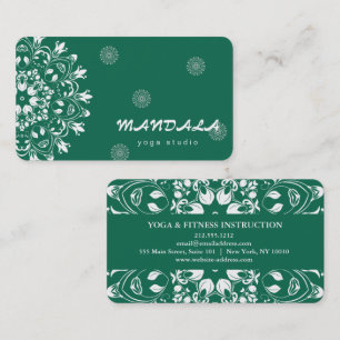CARTE DE VISITE LOGO MANDALA PERSONNALISÉ INSTRUCTEUR DE YOGA