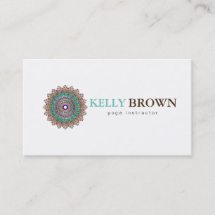 CARTE DE VISITE LOGO MANDALA PERSONNALISÉ POUR PROFESSEUR DE YOGA