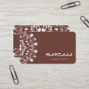CARTE DE VISITE LOGO MANDALA PERSONNALISÉ PROFESSEUR DE YOGA