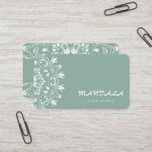 CARTE DE VISITE LOGO MANDALA PERSONNALISÉ PROFESSEUR DE YOGA