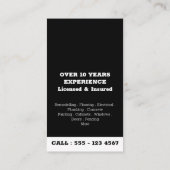 Carte De Visite Logo Manyman Black Professional sur mesure (Dos)