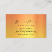 Carte De Visite Logo Maquillage Artiste Cheveux Nails Jaune Orange (Dos)