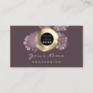 Carte De Visite Logo Maquillage Artiste Hair Nails Floral Gold Egg