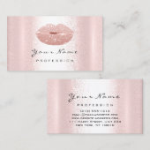 Carte De Visite Logo Maquillage Artiste Lèvres professionnelles Ba (Devant / Derrière)