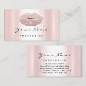 Carte De Visite Logo Maquillage Artiste Lèvres professionnelles Ba (Devant / Derrière)