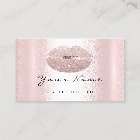 Carte De Visite Logo Maquillage Artiste Lèvres professionnelles Ba (Devant)