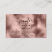 Carte De Visite Logo maquillage Boutique Lash Studio Eyes Rose Gol (Dos)