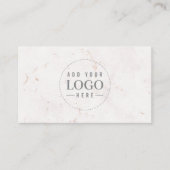 Carte de visite Logo Marbre Rose Moderne Minimalis (Devant)