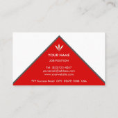 Carte De Visite Logo Marque Rouge & Blanc (Dos)