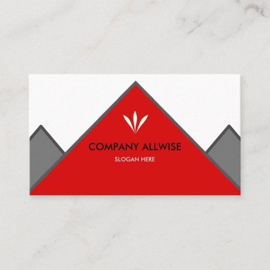 Carte De Visite Logo Marque Rouge & Blanc (Devant)