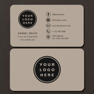 Carte De Visite Logo Marron