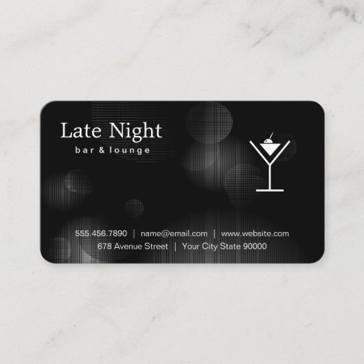 Carte De Visite Logo Martini Night Glow (Devant)