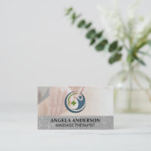 Carte De Visite Logo Massage de santé | Bien-être (Debout devant)