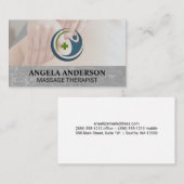 Carte De Visite Logo Massage de santé | Bien-être (Devant / Derrière)