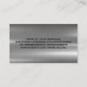 Carte De Visite Logo mécanique | Arrière - plan métallique (Dos)