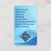 Carte De Visite Logo mécanique, électrique et plomberie URL du cod (Dos)