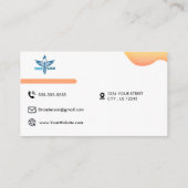 Carte De Visite Logo Médicale Caduceus Modèle violet (Dos)