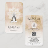 Carte De Visite *~* Logo Méditation QR Mindfulness Mandala Déesse (Devant / Derrière)