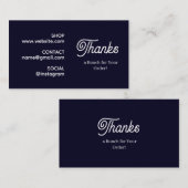 Carte De Visite Logo Merci | Conception d'entreprise moderne (Devant / Derrière)