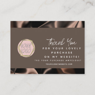 Carte De Visite Logo Merci Marron Beauté Boutique Moderne