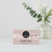 Carte De Visite Logo Merci QR Code Boutique en ligne Rose coups (Debout devant)