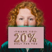 Carte De Visite Logo Merci QRCODE 20%OFF Code remise Gold