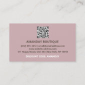 Carte De Visite Logo Merci QRCODE 40%OFF Code remise Gold (Dos)