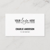 Carte De Visite Logo Merci simple de marque d'entreprise (Devant)