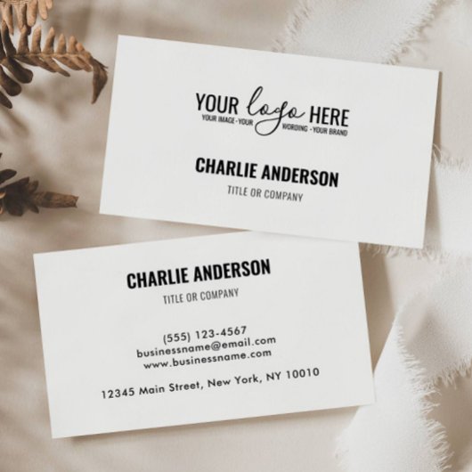 Carte De Visite Logo Merci simple de marque d'entreprise