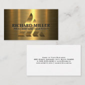 Carte De Visite Logo métal or et Arrière - plan (Devant / Derrière)