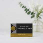 Carte De Visite Logo Metallic Gold Planet Earth (Debout devant)