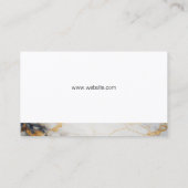 Carte De Visite Logo métallique de la maison immobilière | Découpe (Dos)