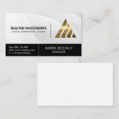 Carte De Visite Logo métallique de l'entreprise | Financement comm (Devant / Derrière)