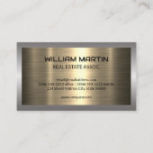 Carte De Visite Logo métallique du toit de l'immeuble | Métal bros (Dos)