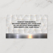 Carte De Visite Logo métallique immobilier | Arrière - plan géomét (Dos)