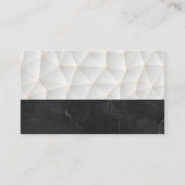 Carte De Visite Logo métallique immobilier | Géométrique | Marbre (Dos)