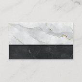 Carte De Visite Logo métallique immobilier | Marbre (Dos)