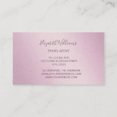 Carte De Visite Logo métallisé rose (Dos)