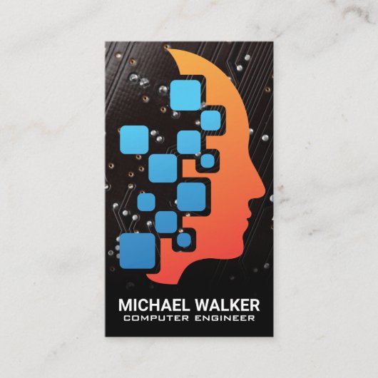 Carte De Visite Logo Mind Tech | Circuit Board (Devant)