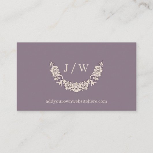 Carte De Visite Logo miniature en germe de luxe Monogramme QR Code (Devant)