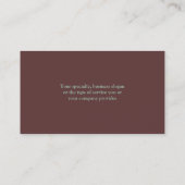 Carte De Visite Logo miniature standard tout simplement chic blanc (Dos)