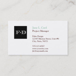 Carte De Visite Logo miniature standard tout simplement chic blanc