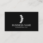 Carte De Visite Logo minimal de la colonne vertébrale Chiropractor (Devant)